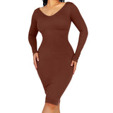 sukienka modelująca nero w kolorze brązowym