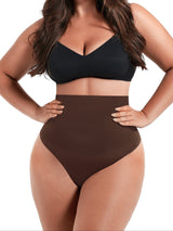 Stringi modelujące Comfort z fiszbinami BROWN