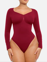 Bezszwowe body modelujące premium burgund