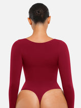 Bezszwowe body modelujące premium burgund