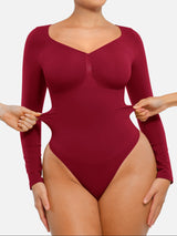 Bezszwowe body modelujące premium burgund