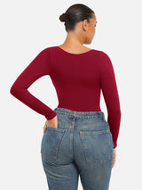 Bezszwowe body modelujące premium burgund