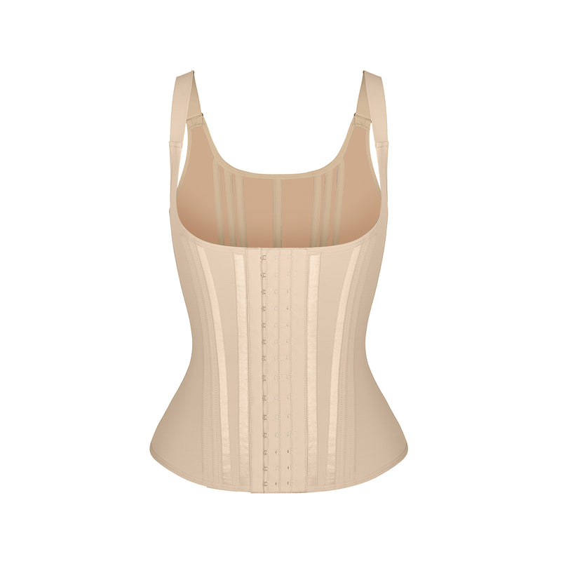 Gorsetowa kamizelka wyszczuplająca beige