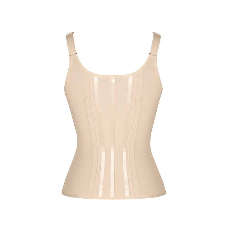 Gorsetowa kamizelka wyszczuplająca beige