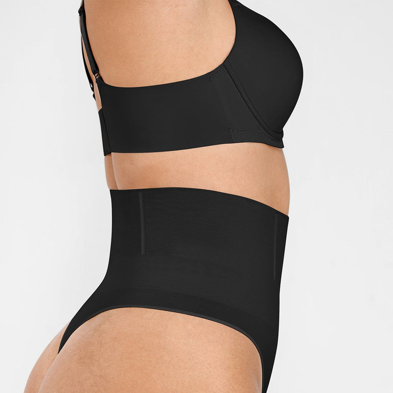 Stringi modelujące Comfort Black z fiszbinami