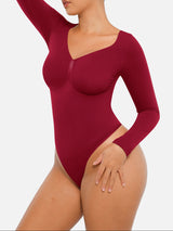 Bezszwowe body modelujące premium burgund